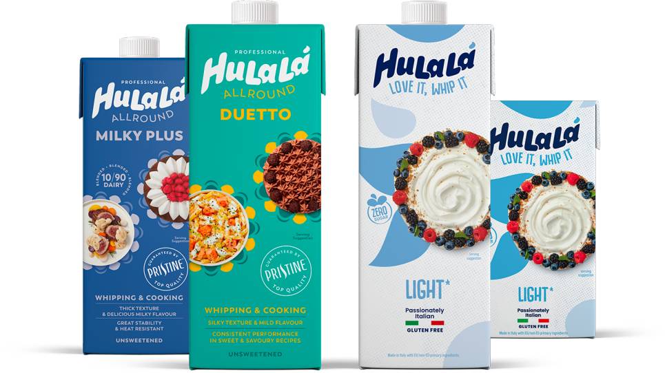 Hulala brings you the perfect trio: soft Whipping Cream, rich Gran Dessert, and creamy Gran Cucina.