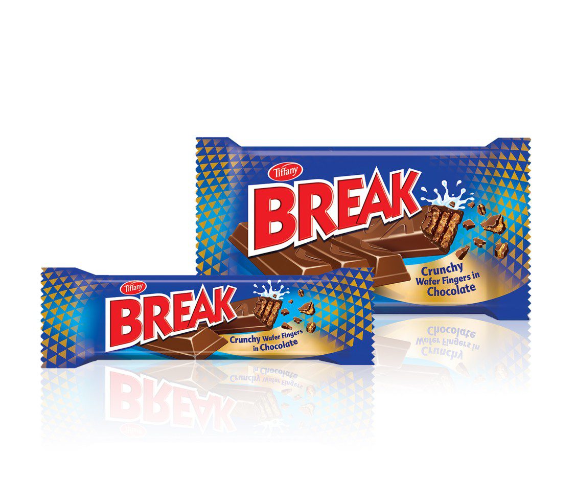 Tiffany Break - classic crispy wafer fingers coated in smooth milk chocolate.