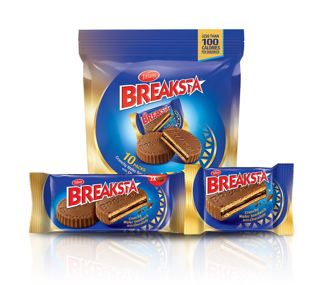 Tiffany Breaksta - crispy wafer fingers coated in smooth milk chocolate.